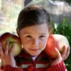 Wolf River Apple -Selected Garden & Outdoor Stores Young girl with huge Wolf River apples Photo by Jan Mangan